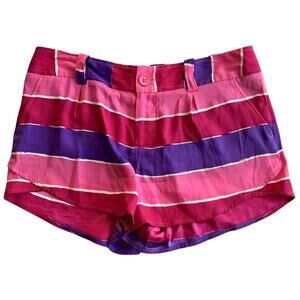 Alice + Olivia Shorts Women 4 Pink Purple Silk Barbiecore Soft Designer Luxury